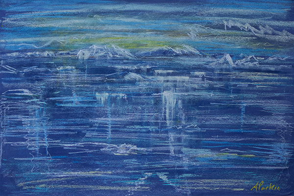 Antarctique - Pastel on paper